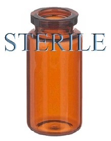 Open 10ml amber sterile pyrogen free vials