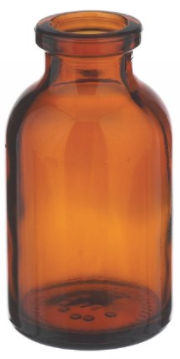 molded amber serum bottle