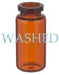 Washed 10mL Amber Serum Vials