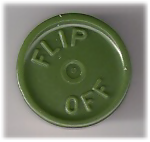 13mm avocado green flip off vial seals