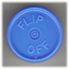 light blue flip off west vial seal