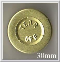 30mm gold center tear vial seal 