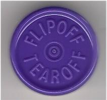 West Flip Off Tear Off Vial Seal Cap Purple