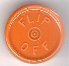 Rust Orange Flip Off Vial Seals